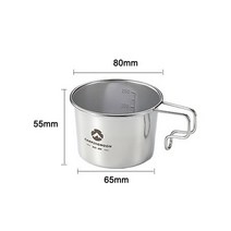 캠핑용식기 반합 사각 키친툴세트 그릇 CAMPINGMOON-304 스테인레스 스틸 시에라 컵 160ml 야외 커피 휴대, 01 WHITE