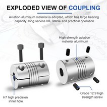 LR D D19L25 알미늄 탄성 권선 샤프트 커플러 모터 커넥터 6/7/8/9/10mm 골무 연한 CNC, 12 8mmX10mm
