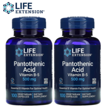 라이프익스텐션 판토텐산(비타민B5) 500mg 100베지캡슐X2통, 100캡슐, 2통