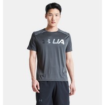 [언더아머 본사]남성 UA 런 그래픽 프린트 필 반팔 1365696-010