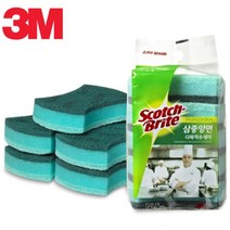 업소용 3중 양면수세미 우레탄스펀지 5p 폴리 부직포