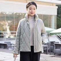 모슬린 엄마옷 퀼팅 하이넥 패딩점퍼 EJP211186 마담 미시옷 중년여성의류 빅사이즈 50대 60대여성옷