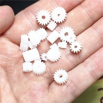 플라스틱 샤프트 기어 그룹 1 모터 톱니 축 세트 21 가지 종류구멍 직경 1mm 2mm DIY 헬리콥터 로봇 완구드, 08 122A_01 2pcs of gears