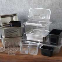 PC 스텐 바트 밧드 타공 받드 물받이 뚜껑 업소용 식당 반찬통 냉장고정리, PC 밧드 구성, 2/3 사이즈, 슬라이드 돔커버