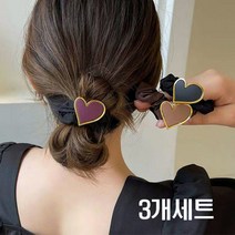 공주마마/기간한정 골드라인하트헤어슈슈(3개세트)
