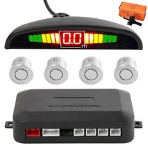 주차센서 후방감지기 차량검지기 Parktronic-자동차 자동 Led 주차 4 센서 역방향 백업 지원 레이더 감지, 05 Silver