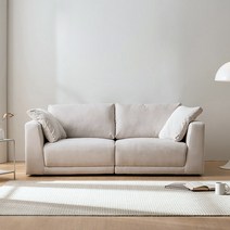 [3만원 즉시할인][스칸디아]컴피 아쿠아텍스 패브릭 쇼파(쿠션증정) + 3인 소파 4인 소파, 아이보리, 01. 3인용 소파