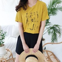yoonkoko 여름 베이직 루즈핏 반팔 티셔츠