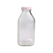 델몬트 쥬스 사각 유리병 핑크, 300ml, 9개