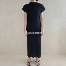 프리미엄 가든 프린팅 반팔 롱 플리츠 원피스 페일핑크 원더플리츠