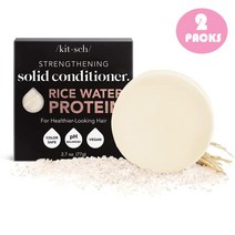 Kitsch Strengthening Rice Water Conditioner Bar 킷츠 스트렝스닝 솔리드 컨디셔너바 라이스워터 프로틴 비건 77g 2팩, 2개