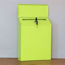 우편함 현대 사서함 코멘트 예금 제안 드롭 박스 내구성 보안 서류 신문 우편함 케이스 정문, 01 Green
