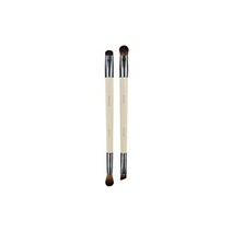 EcoTools 아이 인핸싱 듀오 메이크업 브러쉬 키트 아이섀도용 눈을 정의 블렌딩 스머지 음영 처리하는 데 사용 인조 강모 친환경 메이크업 브러쉬 무자비 비건 2피스 세트