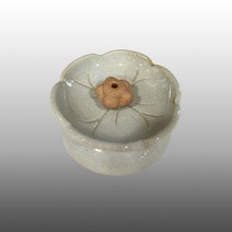 갤러리청담 백자유 청자연화 향꽂이 인센스홀더 인텐스 스틱 향받침대 핸드메이드향꽂이 도자기인센홀더