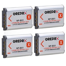 1860mah 배터리 팩소니 np-bx1용 np-bx1 충전기 포함 np bx1 배터리 hx300 hx400 hx50 hx60 gwp88 as15 wx350 dsc rx1, 4x 배터리