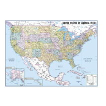 지도닷컴 코팅형 미국 지도 소 110 x 78 cm + 세계지도 세트, 2세트