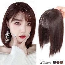 여성 가발 귀엽게 쓰고 있다 모발량 업&귀여운 앞머링 머리카락 100% 3Colors 어레인지도 쉽게 할 수 있다, 라이트 브라운--25CM