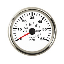 새로운 범용 85mm 보트 속도 게이지 0-35 MPH 0-55 MPH 0-65MPH 압력 속도계 Pitot Tube 빨간색 백라이트가있는 압력 신호, 65M WS, CHINA