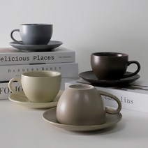 도자기 엘크 커피잔세트 290ml 4color, 카키브라운
