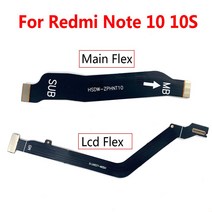 폰 XIAOMI 호환-레드미 노트 10 10S 10T 프로 4G 5G 메인 보드 커넥터 USB LCD 디스플레이 플렉스 케이블 수리 부품, [02] Note 10 LCD Flex