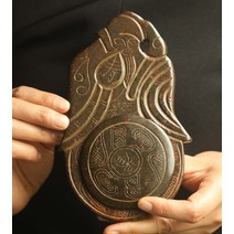 벼루 서예먹물 오래된 중국 천연 옥 손으로 조각한 부처님 수싱 장수의 신 벼룩 25