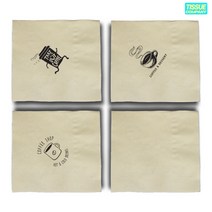 예쁜 칵테일 냅킨 소량 갈색 화이트 업소용 칵테일 냅킨케이스 홀더 카페, 3000매, 디자인C