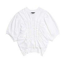 22SS SIMONE ROCHA 시몬로샤 여성 셔링 슬리브 블라우스 화이트 TS3240553