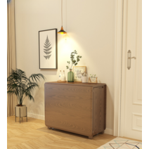 확장형 접이식식탁 테이블 원룸 우드 세트형 4인 6인, 30. 접이식 식탁-화이트 120CM길이 2개의 의자