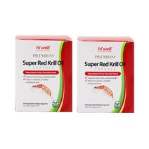뉴질랜드 하이웰 프리미엄 슈퍼 레드 크릴오일 60 식물성 캡슐 2개