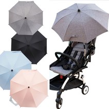 프리미엄 유모차햇빛가리개 우산 파라솔 덮개 커튼 웨건 차양막 양산 캐노피 악세사리, 핑크, 75cm