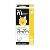 마이니 지니키즈 멀티비타민미네랄 비타민D 비타민A 비타민B군 비타민C 비타민K 비오틴 철분 유산균 나이아신 엽산 셀렌 아연 자일리톨 오렌지맛, 1500mgx60정