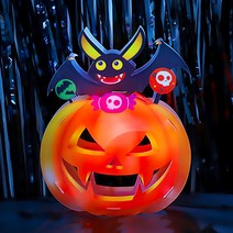 할로윈 만들기 DIY 호박 사탕 바구니 모자 안경 장식등 소품 유치원 어린이집 교재 기획전, 20.할로윈 LED 호롱불 만들기 세트 (박쥐)