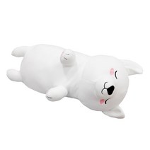 기프트앤돌 대형 위도그 슬리핑 강아지 애착인형 45cm, 난백구