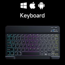 키보드트레이 무선 블루투스 키보드 및 마우스 안드로이드 iOS 윈도우 백라이트 화웨이 샤오미 애플 휴대폰 태블릿, 없음, 없음, 12.black - Thai and English