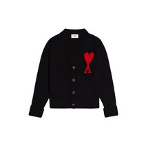 [명품]22FW 아미 빅하트 로고 울 가디건 블랙 BFUKC002 018 009 BFUKC002018009