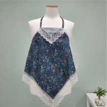 도도한상점 휴대용 식사 앞치마 어르신용 턱받이 무릎덮개 겸용 매너손수건, 13.잉크블루, 1개