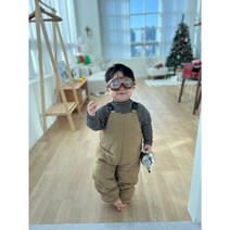 썰매수트 유아 키즈 겨울철 눈썰매복 오버롤 방한복 수트 멜빵
