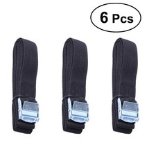 6/8Pcs 래싱 스트랩 버클 나일론 스트랩 카고 넥자동차 지붕 랙화물 카약 캐리어 래칫 벨트, Black