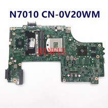 CN-0V20WM 메인 보드 Dell Inspiron 17 N7010 노트북 마더 DAUM9BMB6D0 HM57 HD5470M 1GB 100% 작동, 한개옵션0