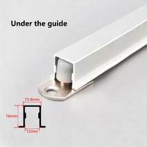 TOPKNORR 양방향 완충 서스펜션 휠 슬라이딩 도어 레일 주방 댐핑 블랙, [01] 1.0 메터, [07] The rail