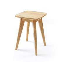 홈앤하우스 고무나무 원목스툴, 혼합색상