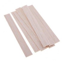 FCSHOP 2xNatural 라운드 발사 우드 우드 크래프트 플랫 스틱 은못 10 조각 150mm, 나무, 나무