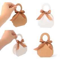 접이식 미니선물상자 소형종이박스 손잡이선물상자 소형선물상자, 소 - 브라운