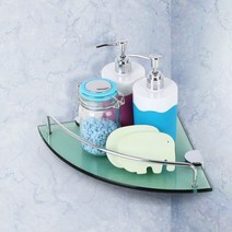 강화유리 코너선반 욕실 화장실 정리 진열대 삼각 부착형 수납장