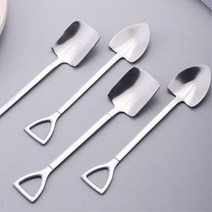 유니크 삽모양 카페 티스푼 2P/ 아이스크림스푼 차, 색상_삼각형