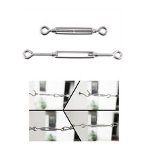 밧줄 체인 철사 장력 텐션조절용 스텐 턴버클 2개 텐션조절부품 체인텐션조절, 2 스텐