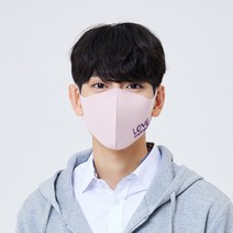 [1&1이벤트] 숨 쉬기 편하고 귀 편한 예쁜 V라인 기능성 항균 빨아쓰는 국산 패션 마스크 어린이 학생 성인 이모션마스크 로즈쿼츠핑크, forever young, S
