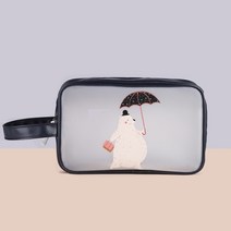 로로베어 반투명 파우치 여행용 화장품 운동 가방