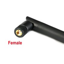 2.4GHz 6DBI 2.4G 안테나 RP-SMA Bluetooty IEEE WLAN/WiMAX/MIMO 옴니 WIFI 안테나 남성 여성 무선 라우터, 02 Black Female
