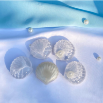 [FLARING][플라링] 조개 그립톡 스마트톡 핸드폰거치대 레진, 투명 그립톡, 1. 투명